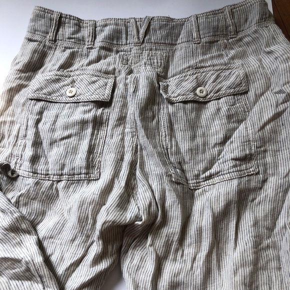 2/2 FREE PEOPLE LINEN PANTS WHITER ! - Picture 5 of 7